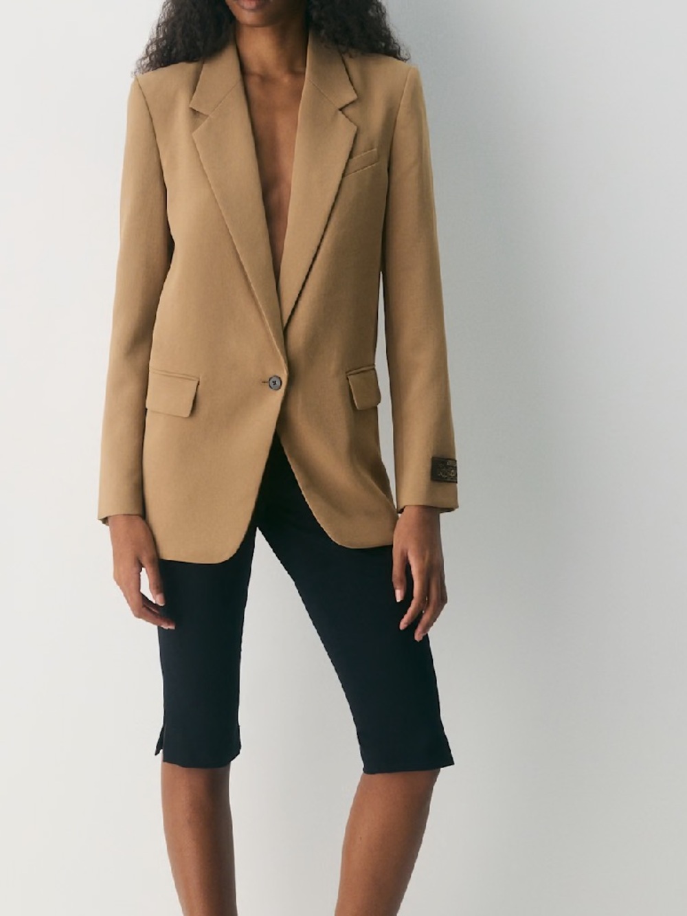 Wilfred Generation Blazer Crepette Camel Tan Size Large